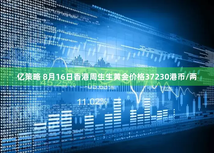 亿策略 8月16日香港周生生黄金价格37230港币/两